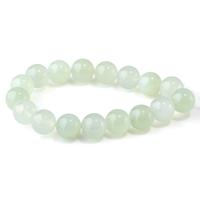 New Jade 12mm Round - 8-Inch Strands