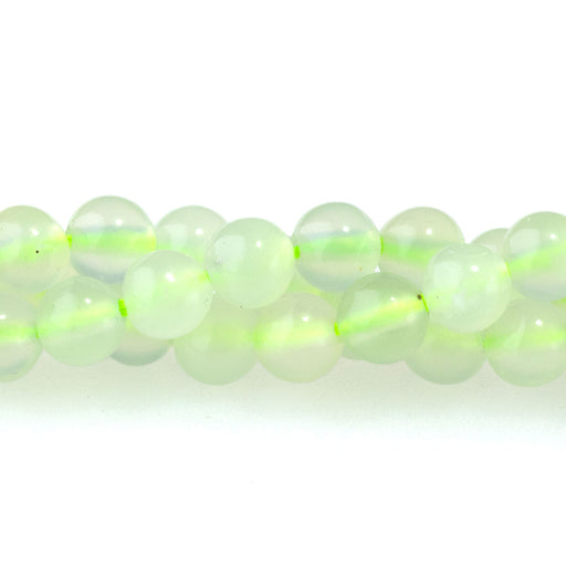 This is a Dakota Stones 4mm New Jade Gemstone strand with round beads in 15-16 inch strand.