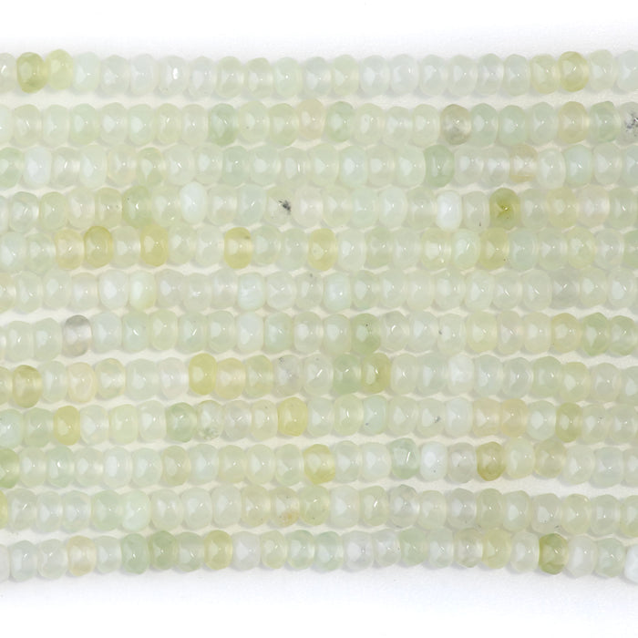 New Jade 4mm Faceted Rondelle - 8-Inch Strands