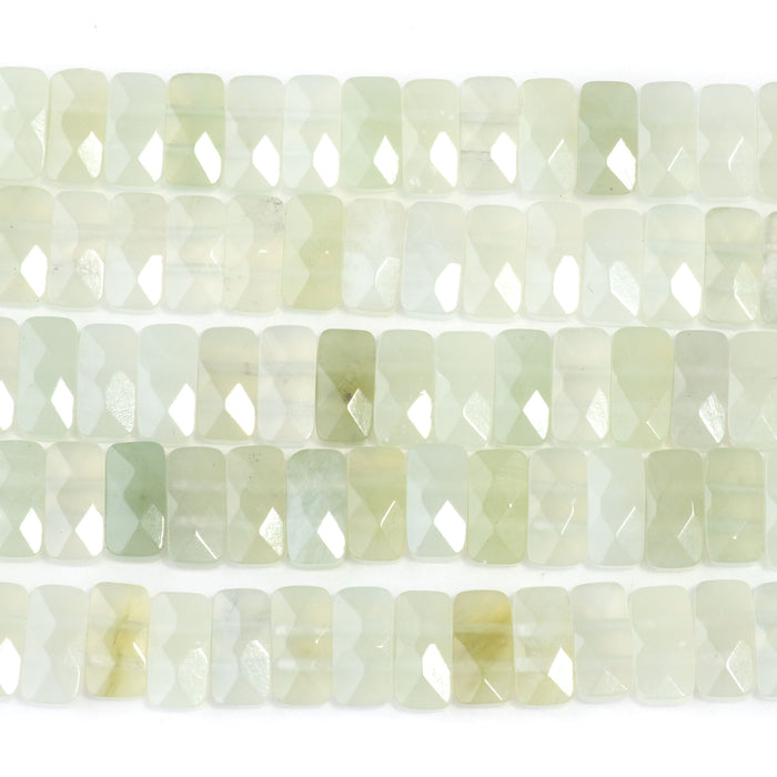 New Jade 5x10mm Double Drill - 8-Inch Strands