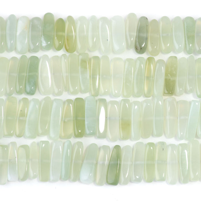 New Jade 5x15mm Chip - 8-Inch Strands