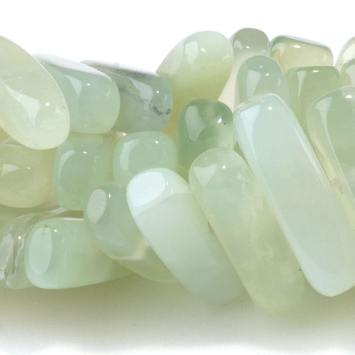 New Jade 5x15mm Chip - 8-Inch Strands