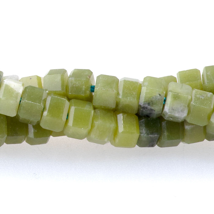 New Jade 6mm Hexagon - 15-16 Inch