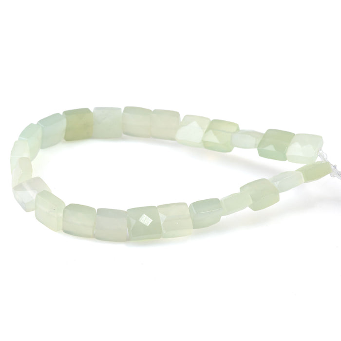 New Jade 8mm Faceted Square - 8-Inch Strands