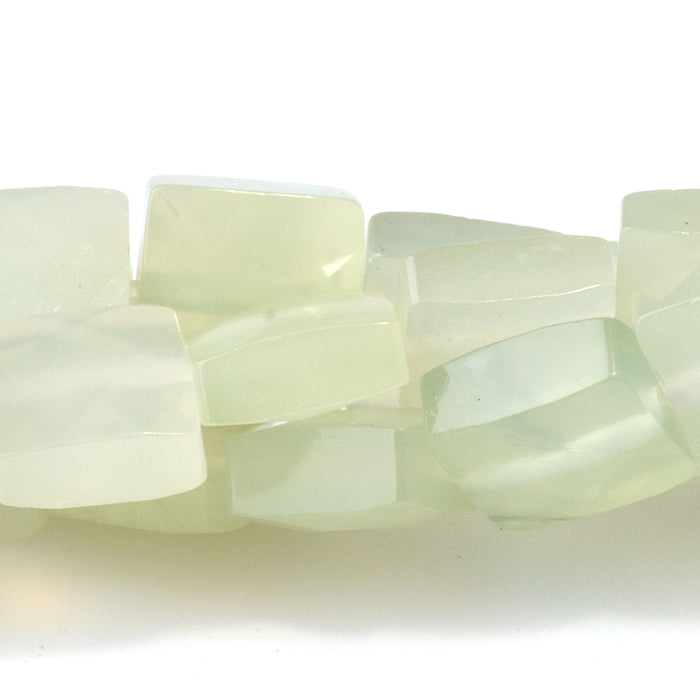 New Jade 8mm Faceted Square - 8-Inch Strands