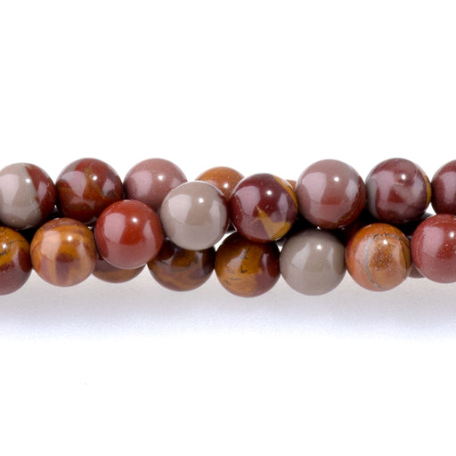 This is a Dakota Stones 4mm Noreena Jasper Gemstone strand with round beads in 15-16 inch strand.