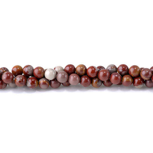 This is a Dakota Stones 8mm Noreena Jasper Gemstone strand with round beads.
