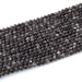 This is a Dakota Stones 4mm Silver Obsidian Microfaceted Gemstone strand with round beads in 15-16 inch strand.