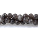 This is a Dakota Stones 4mm Silver Obsidian Microfaceted Gemstone strand with round beads in 15-16 inch strand.