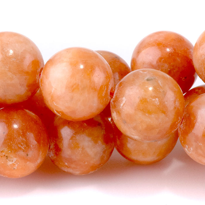 Orange Calcite 10mm Round AAA Grade - 15-16 Inch