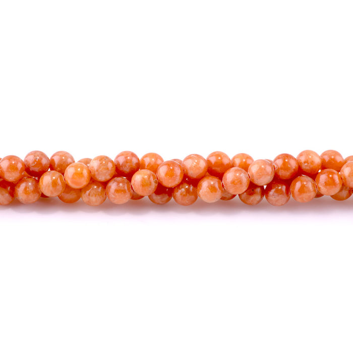 Orange Calcite 8mm Round AAA Grade - 15-16 Inch