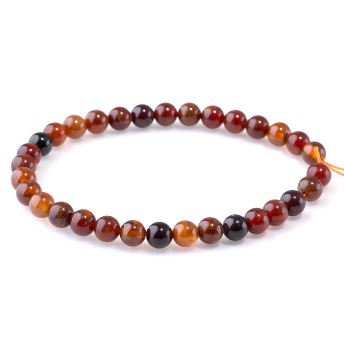 Orange Garnet 6mm Round - 8-Inch