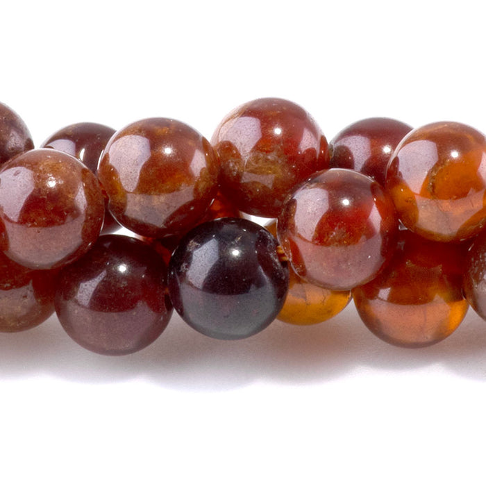 Orange Garnet 6mm Round - 8-Inch