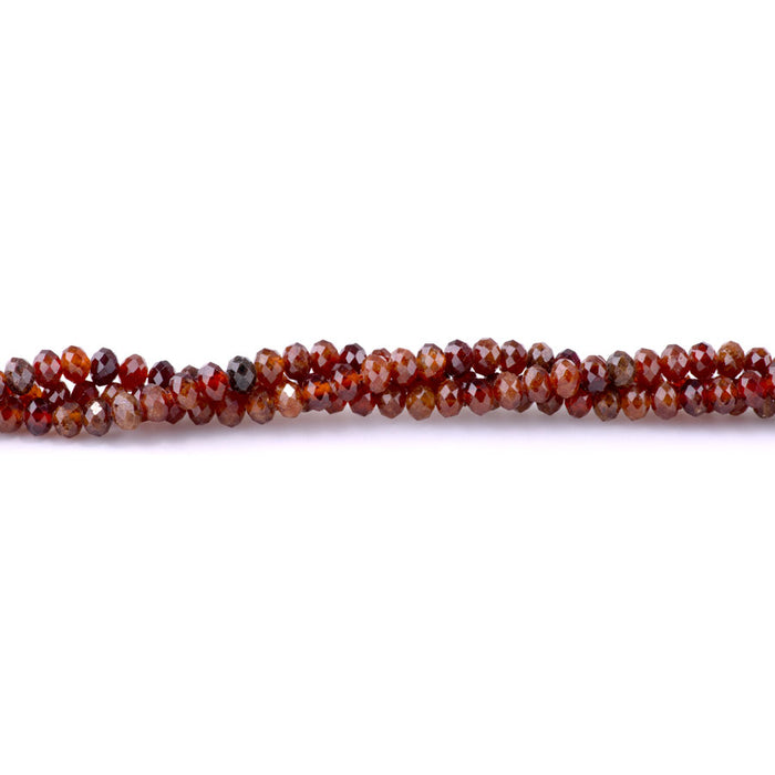 Orange Garnet 4x6mm Faceted Rondelle - 15-16 Inch