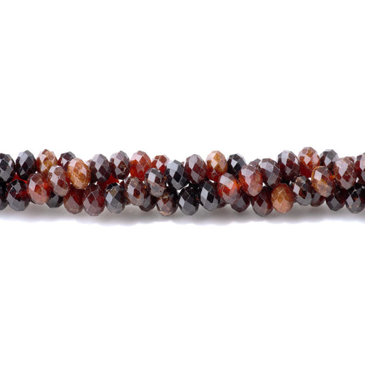 This is a Dakota Stones 8mm Orange Garnet Gemstone strand with faceted rondelle beads in 8 inch strand.
