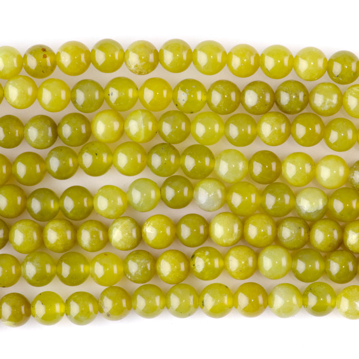 Olive Jade 6mm Round - 15-16 Inch
