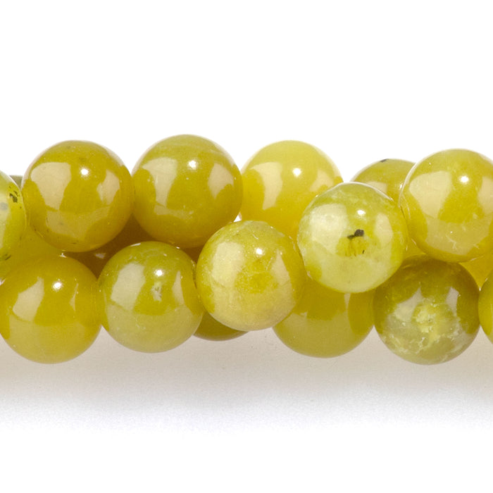 Olive Jade 6mm Round - 15-16 Inch