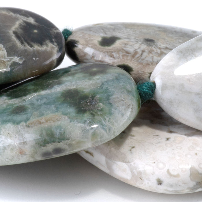 Ocean Jasper 18x25-20x30mm Pear Beads - 15-16 Inch