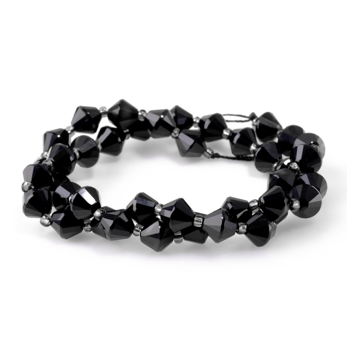 Onyx 8mm Faceted Bicone - 15-16 Inch
