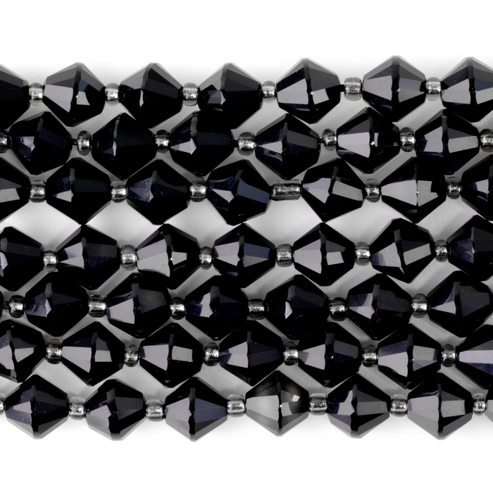 Onyx 8mm Faceted Bicone - 15-16 Inch
