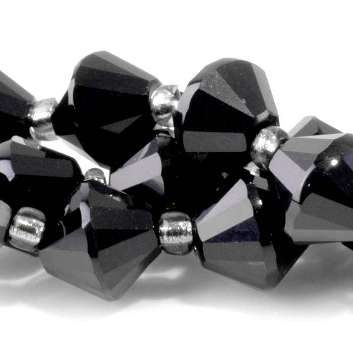 Onyx 8mm Faceted Bicone - 15-16 Inch