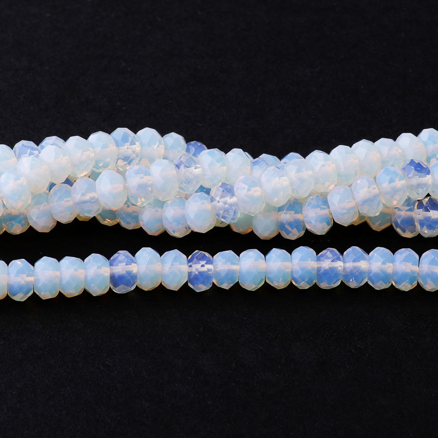 Opalite (Synthetic) 5X8mm Faceted Rondelle - Limited Editions - 15-16 inch