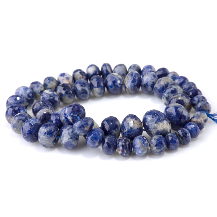 Orange Sodalite 5x7-12x16mm Graduated Faceted Rondelle - 15-16 Inch