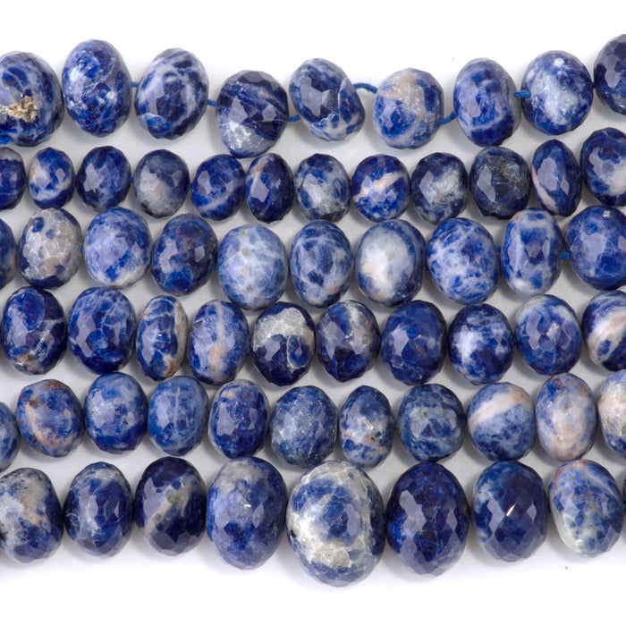 Orange Sodalite 5x7-12x16mm Graduated Faceted Rondelle - 15-16 Inch