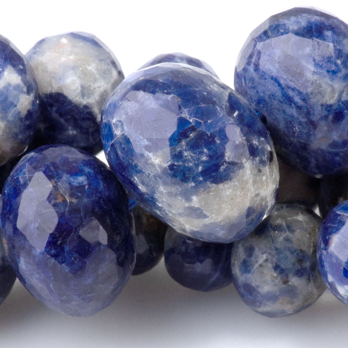 Orange Sodalite 5x7-12x16mm Graduated Faceted Rondelle - 15-16 Inch