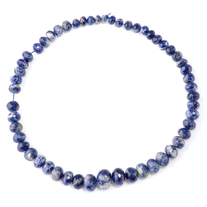 Orange Sodalite 5x7-12x16mm Graduated Faceted Rondelle - 15-16 Inch