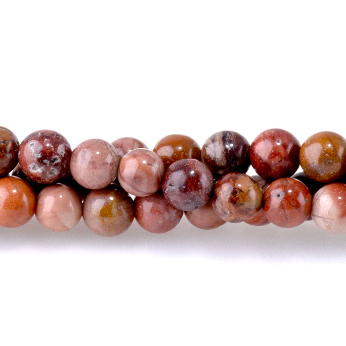 Red Porcelain Jasper 4mm Round - 15-16 Inch