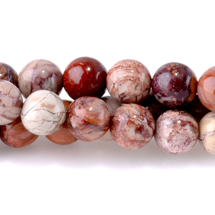 Red Porcelain Jasper 6mm Round - 15-16 Inch