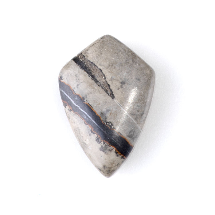 Artistic Jasper 20x30mm Horizontal Drill Shield Pendant