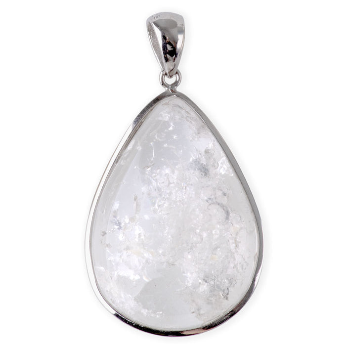 Hyalite Opal 20x25mm Drop Pendant with .925