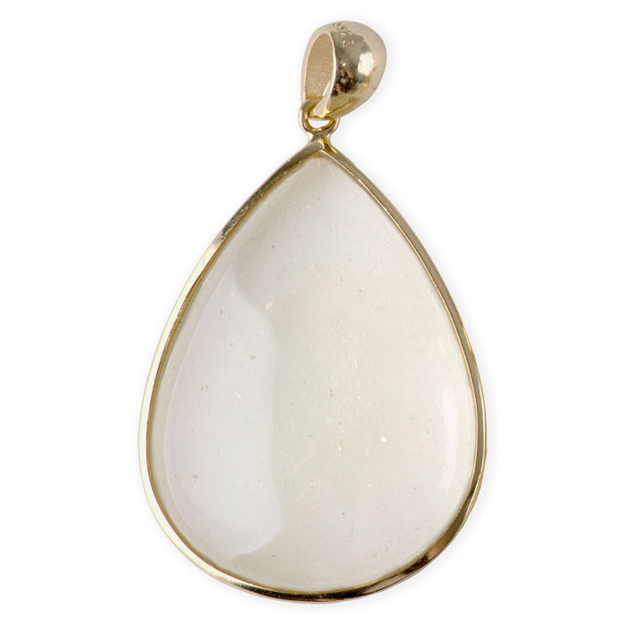 Libyan Desert Glass 25x35 Pendant with Gold Plated .925