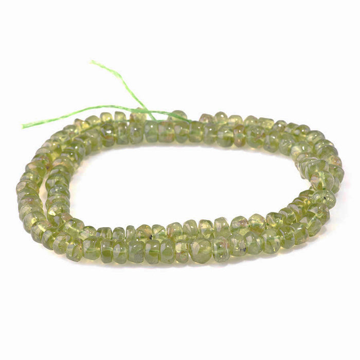 Peridot 4-5mm Irregular Rondelle - 15-16 Inch