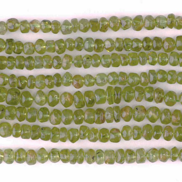 Peridot 4-5mm Irregular Rondelle - 15-16 Inch