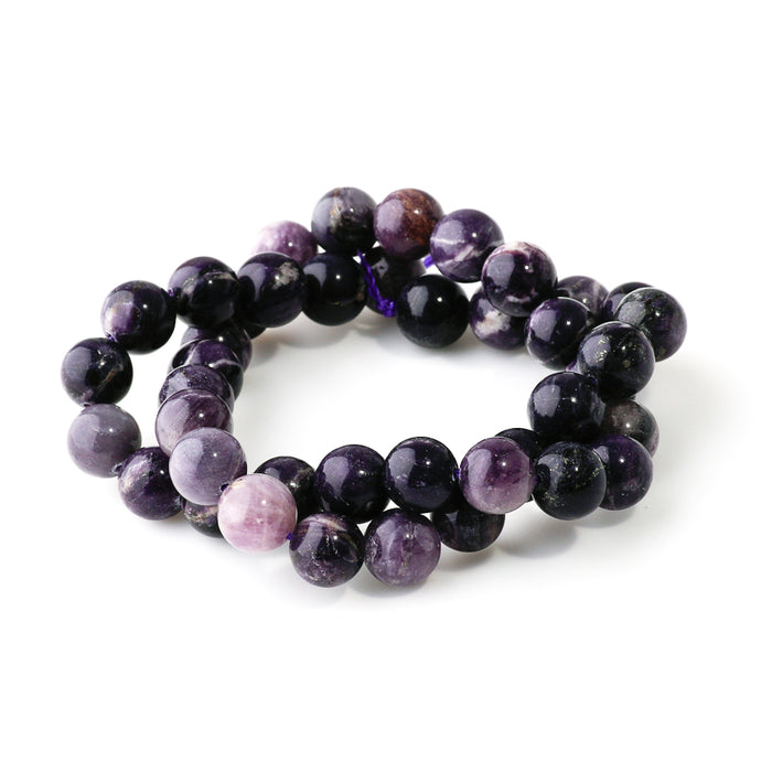 Purple Fluorite 10mm Round A Grade- 15-16 Inch