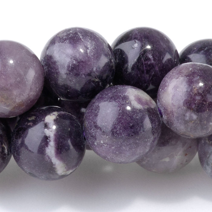 Purple Fluorite 10mm Round A Grade - 16-Inch Strands