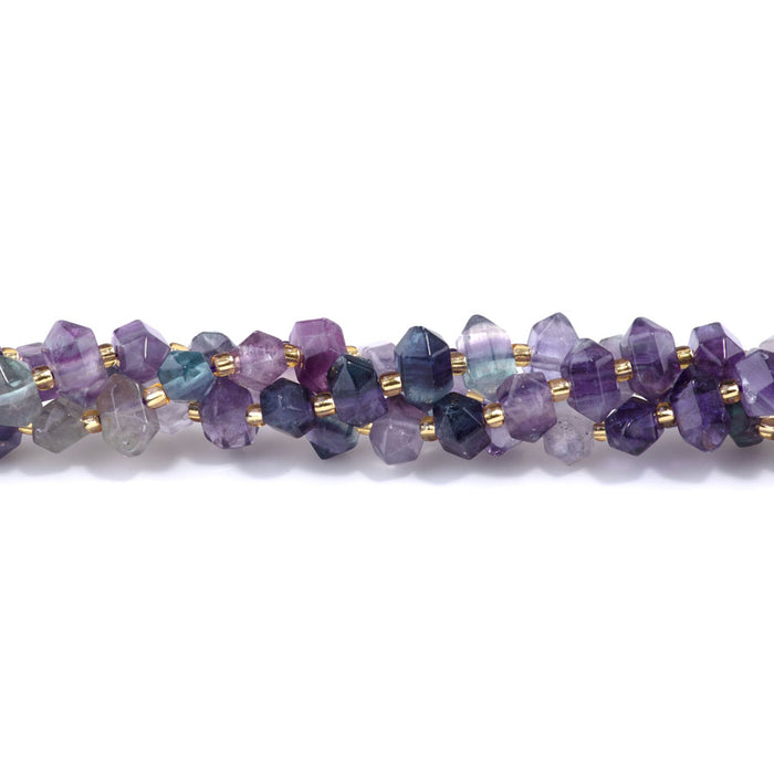 Purple Fluorite 6x11mm Side Drilled Points - 15-16-Inch