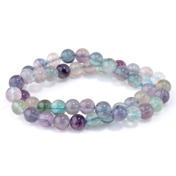 Fluorite 8mm Round A Grade - 15-16 Inch