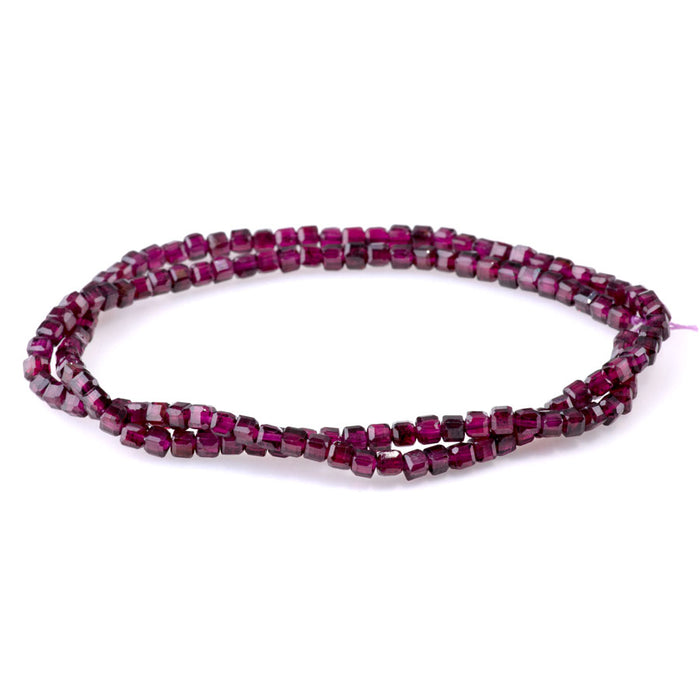 Purple Garnet 3mm Table Cut Cube A Grade - 15-16 Inch