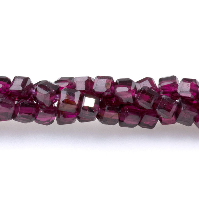 Purple Garnet 3mm Table Cut Cube A Grade - 15-16 Inch