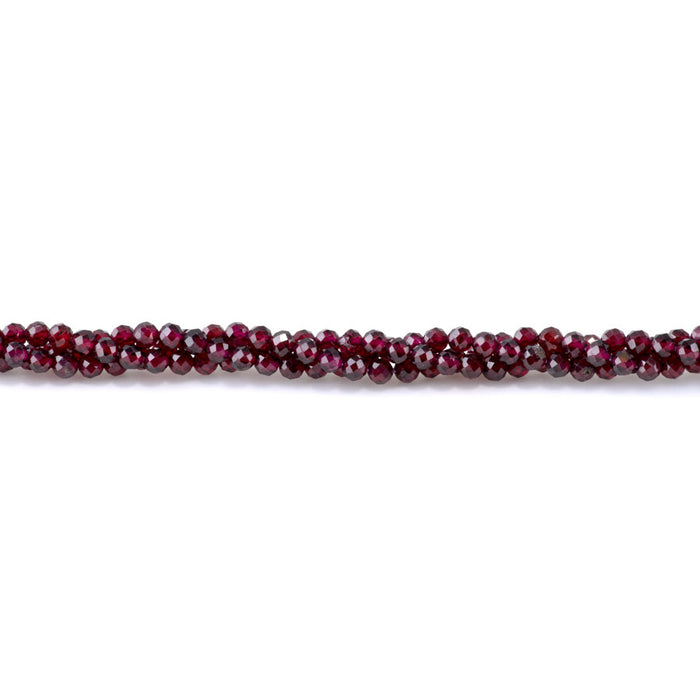 Purple Garnet 4mm Round Faceted - 15-16 Inch