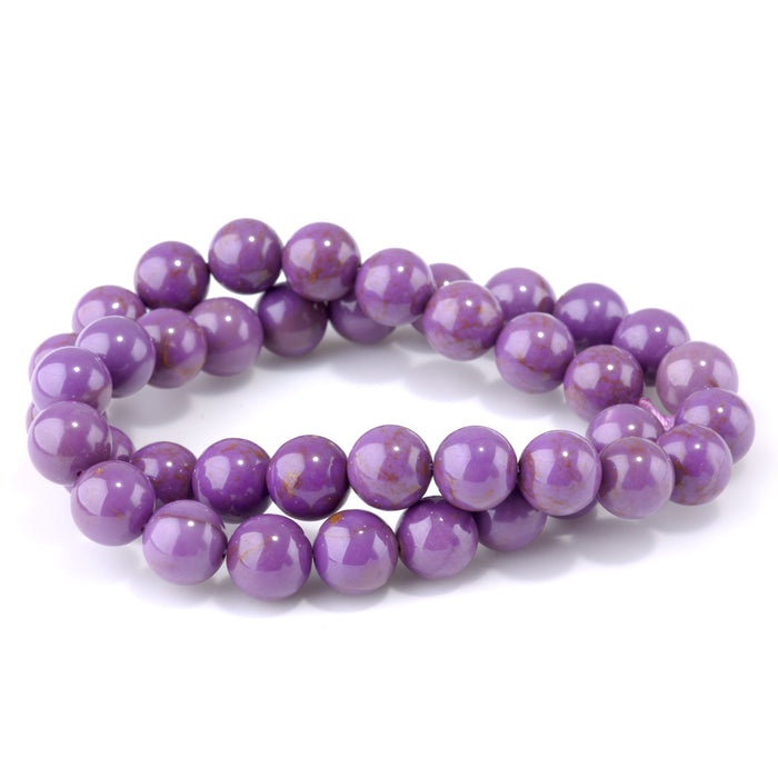 Phosphosiderite 10mm Round AA Grade - 15-16 Inch