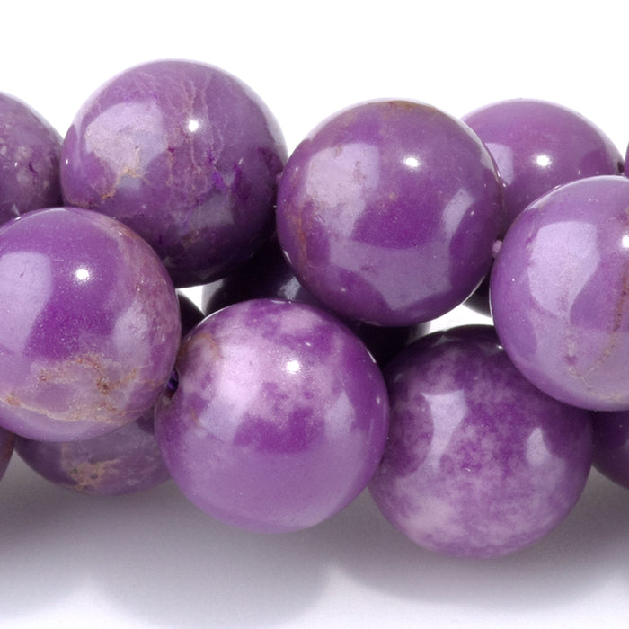 Phosphosiderite 10mm Round AA Grade - 15-16 Inch