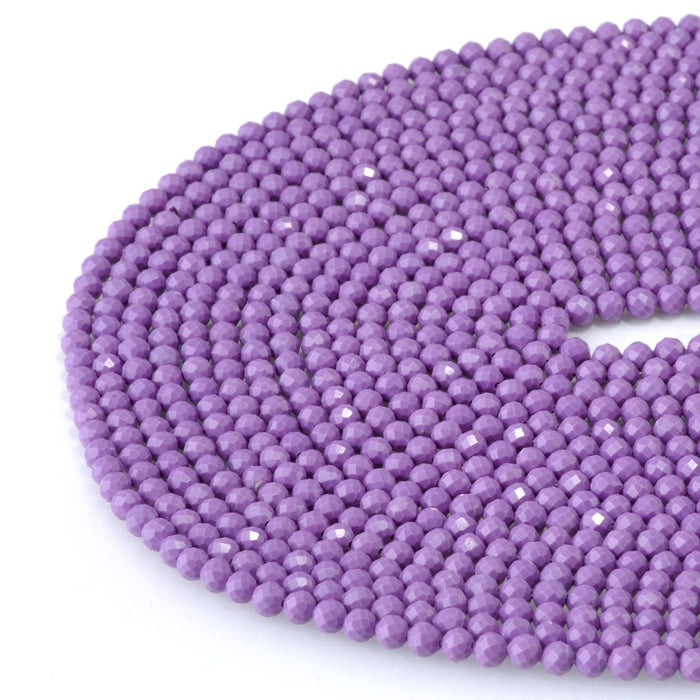 This is a Dakota Stones 4mm Phosphosiderite Microfaceted Gemstone strand with round beads in 15-16 inch strand.