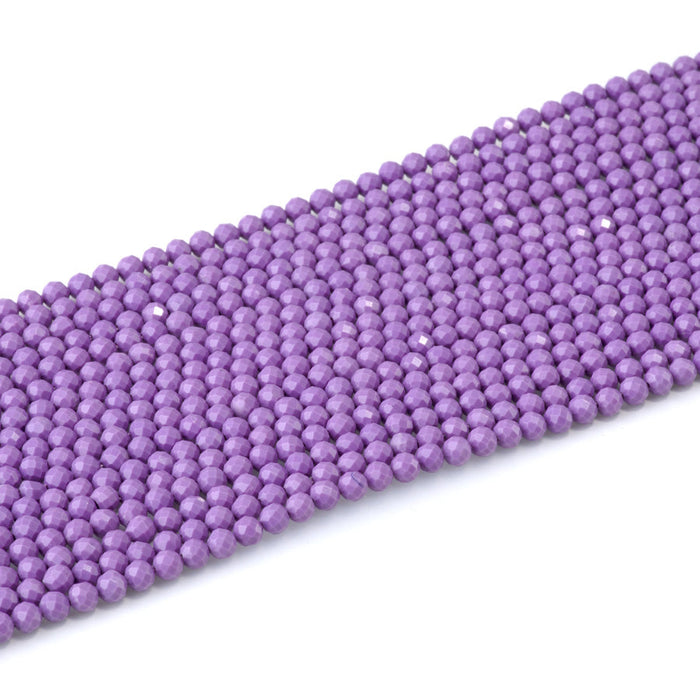 This is a Dakota Stones 4mm Phosphosiderite Microfaceted Gemstone strand with round beads in 15-16 inch strand.