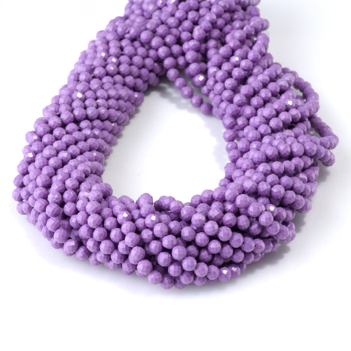 This is a Dakota Stones 4mm Phosphosiderite Microfaceted Gemstone strand with round beads in 15-16 inch strand.