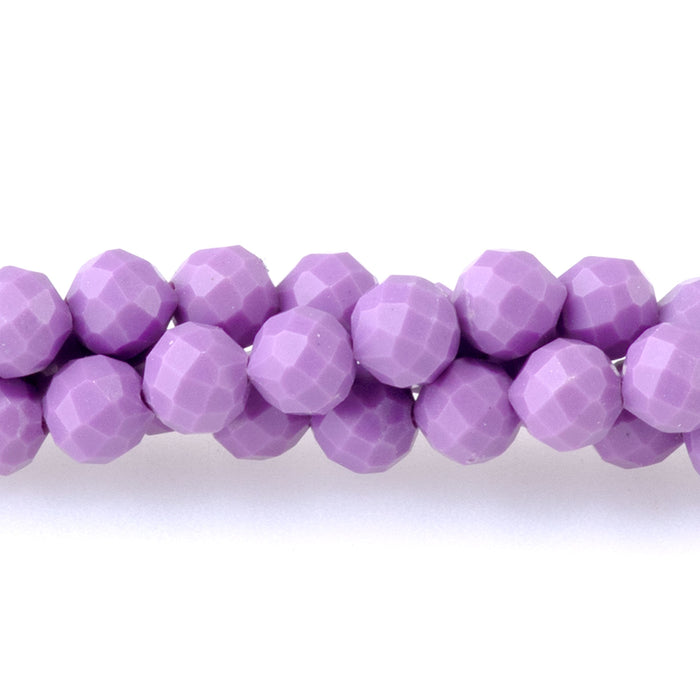 Phosphosiderite 4mm Microfaceted Round - 15-16 Inch